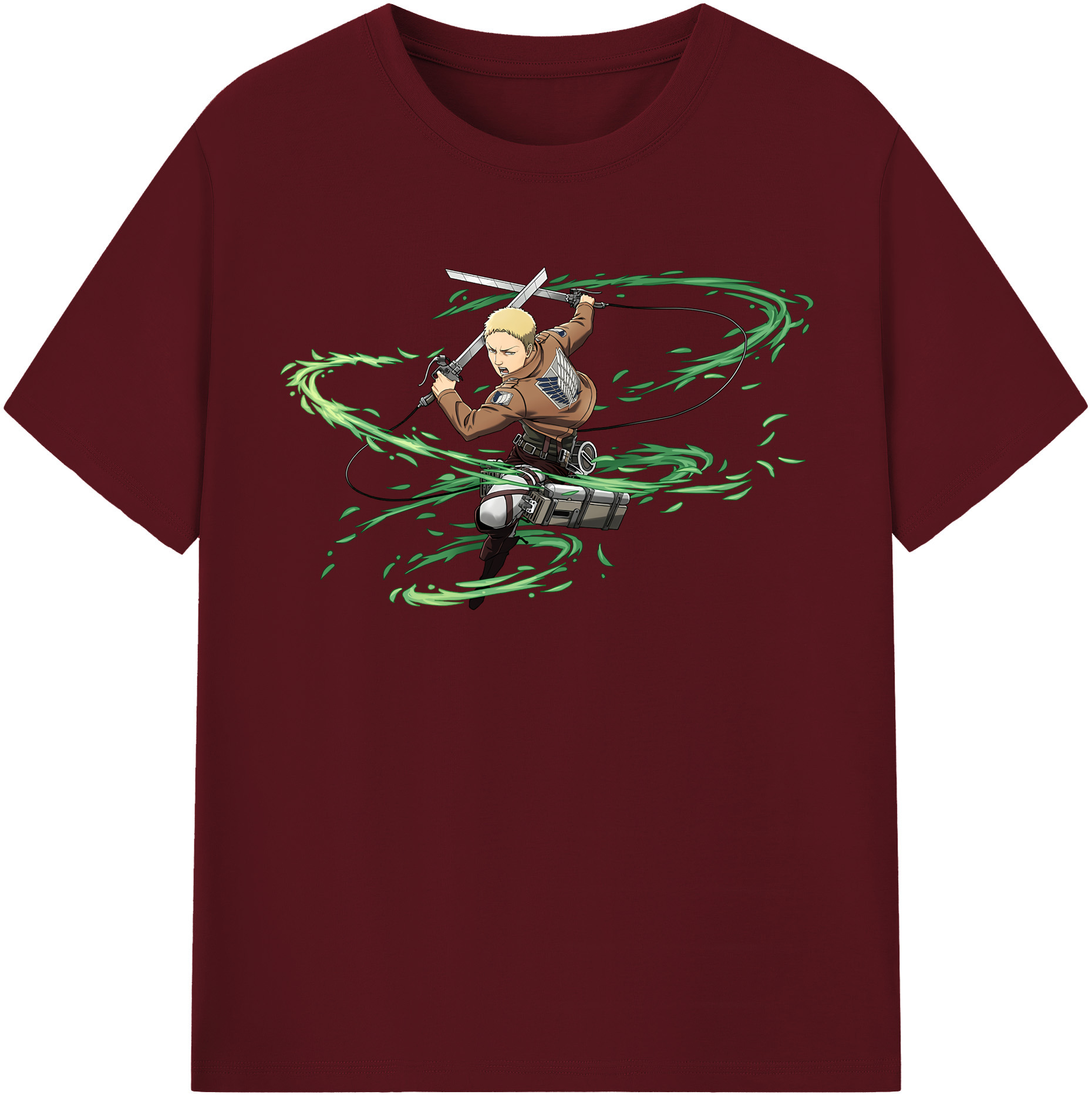 （画像用） 進撃の巨人 ライナー・ブラウン Attack on Titan Reiner Braun 綿100％半袖Tシャツ（フロントプリント）